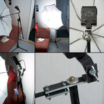 Modifying a microphone stand into a flash&umbrella stand